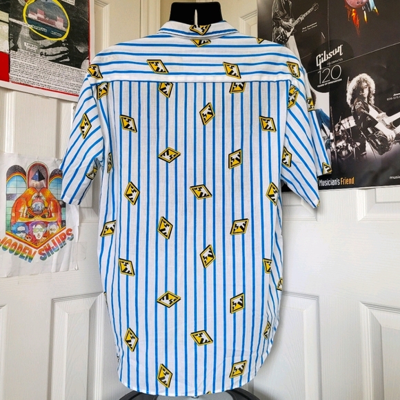 Vintage 80s Trader Bay Geometric ButtonDown Shirt - Picture 2 of 6